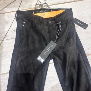 Liverpool Abby Skinny Vegan Suede Jeans Black Size 0/25 NWT